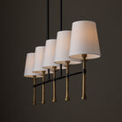Capital Lighting - 860751MBG-717 - Five Light Island Pendant - Hollis - Matte Black with Hammered Gold
