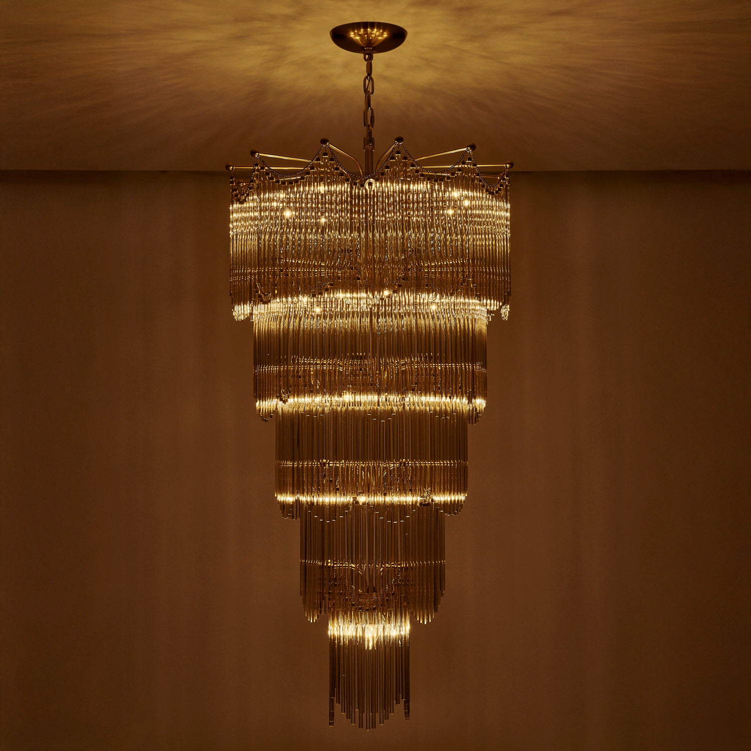 Kalco - 527751VGB - 40 Light Chandelier - Adorn - Vintage Brass