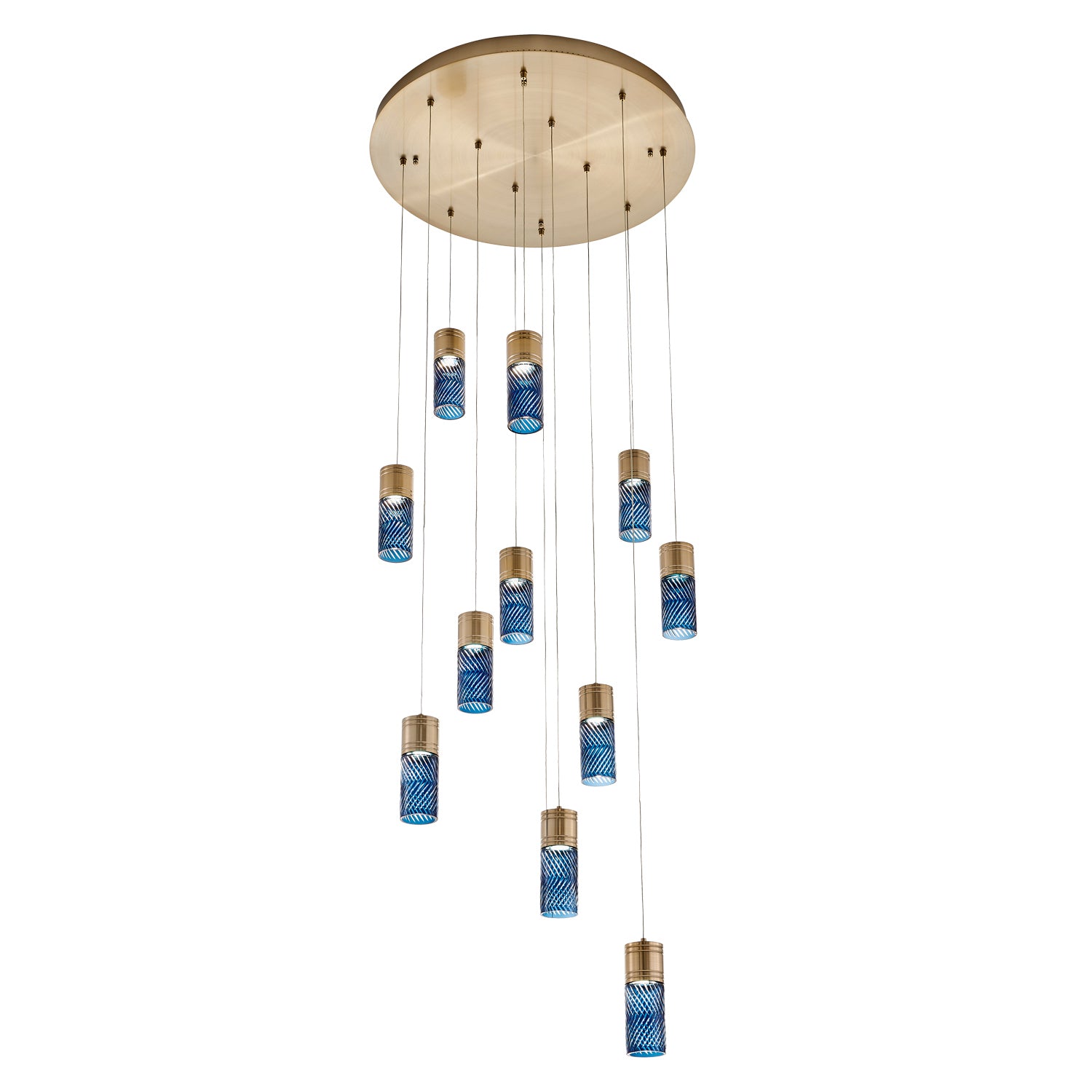 Kalco - 524952WB - LED Chandelier - Kiriko - Winter Brass