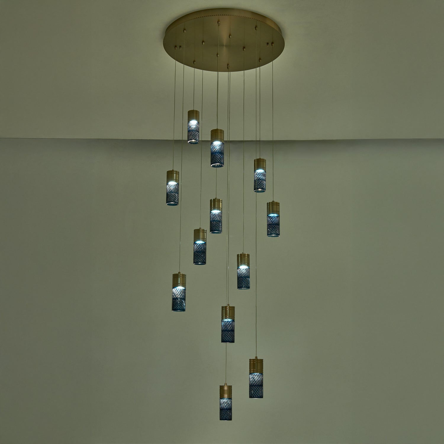 Kalco - 524952WB - LED Chandelier - Kiriko - Winter Brass