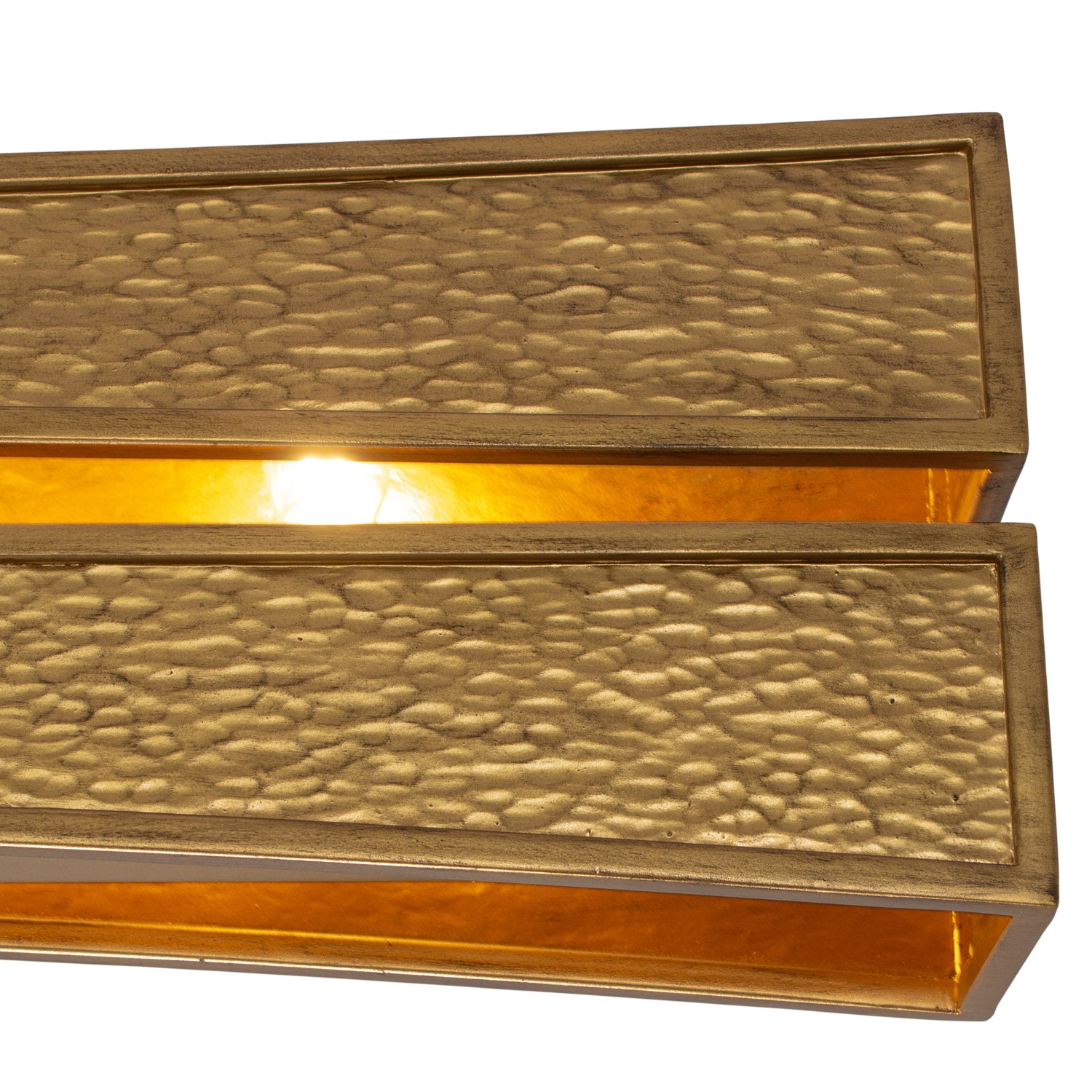 Kalco - 528461RBG - Six Light Linear Pendant - Dos - Rustic Gold and Brushed Gold