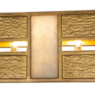 Kalco - 528461RBG - Six Light Linear Pendant - Dos - Rustic Gold and Brushed Gold