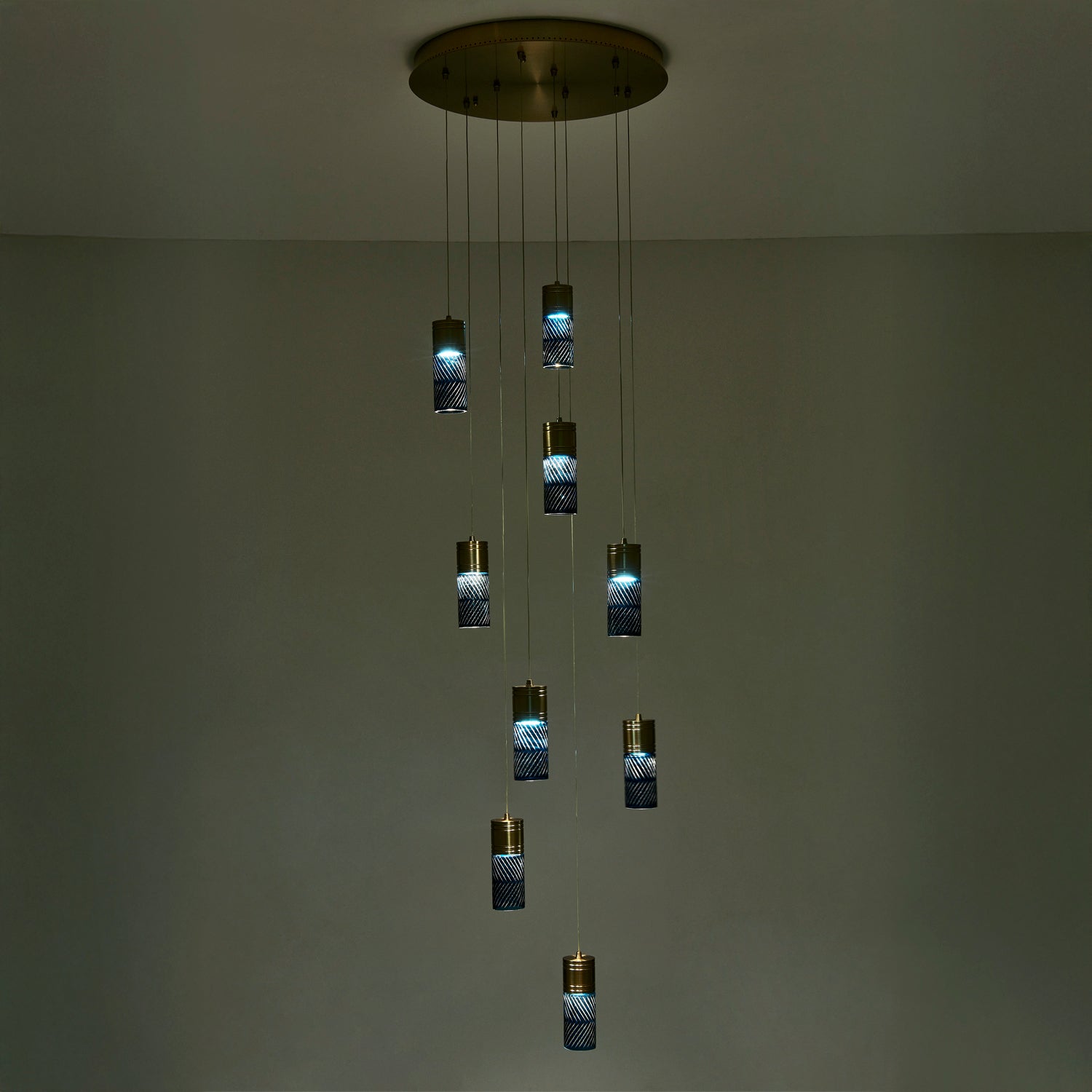 Kalco - 524951WB - LED Chandelier - Kiriko - Winter Brass