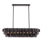 Kalco - 524661BN - Nine Light Linear Pendant - Uroko - Black Nickel