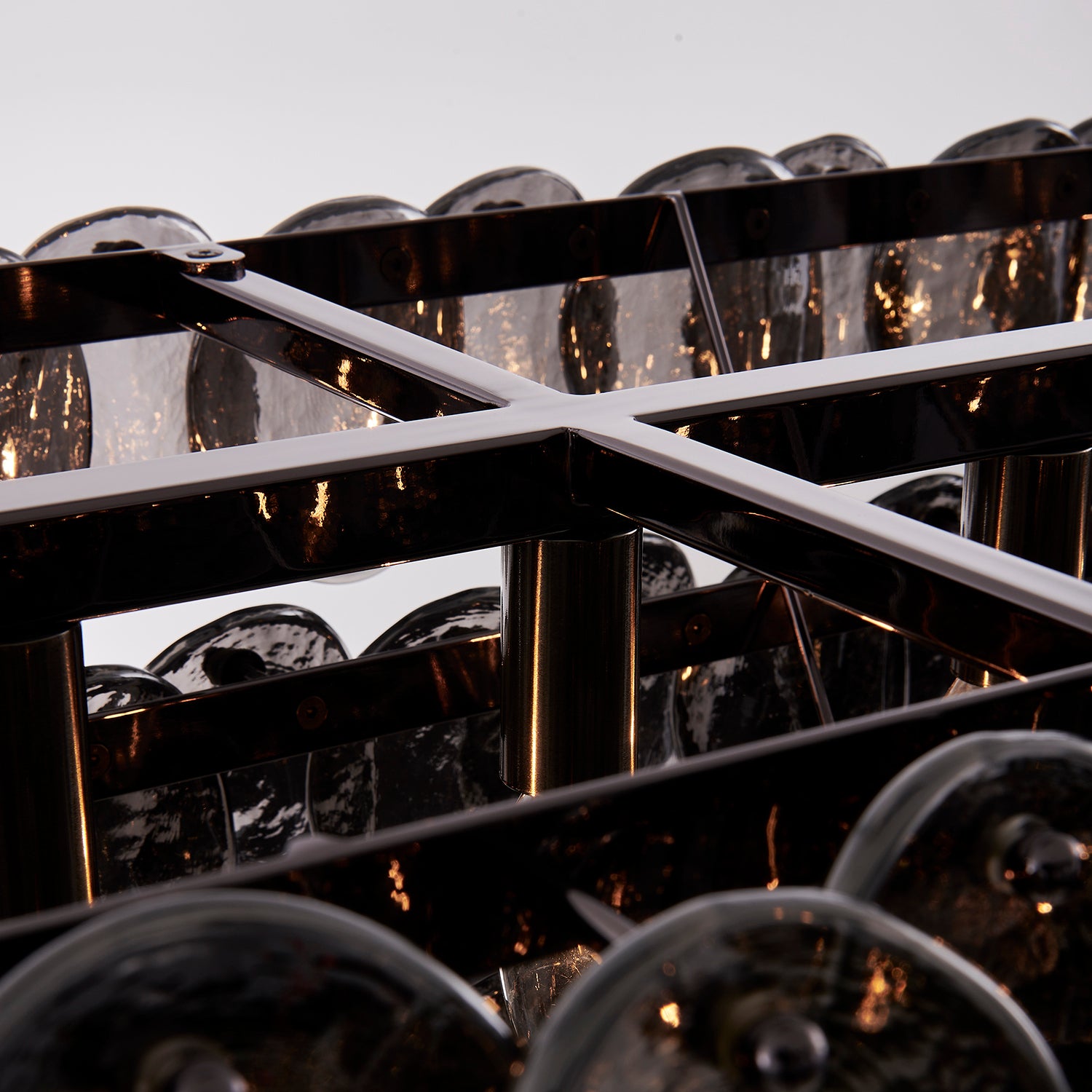 Kalco - 524661BN - Nine Light Linear Pendant - Uroko - Black Nickel