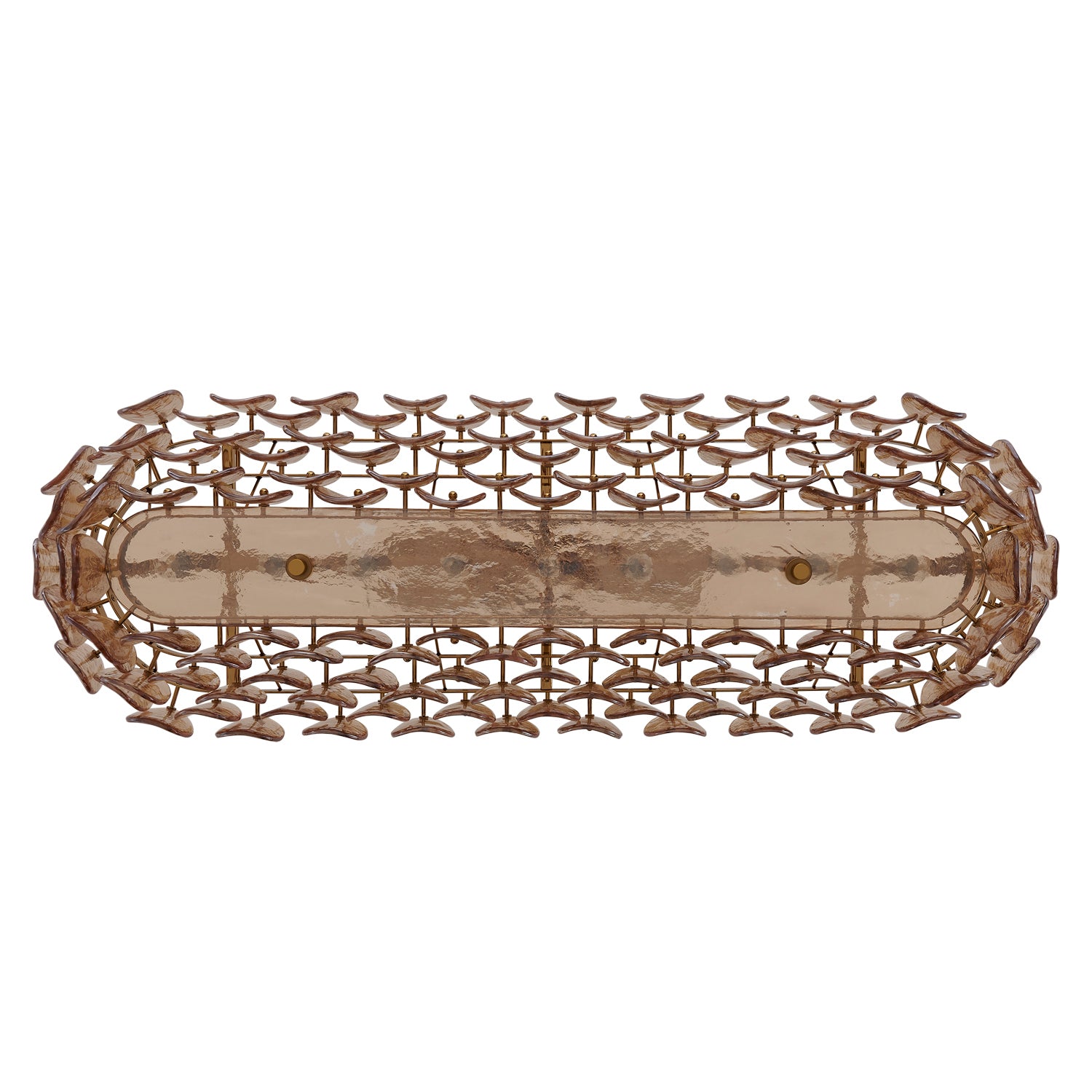 Kalco - 524661PWB - Nine Light Linear Pendant - Uroko - Polished Winter Brass