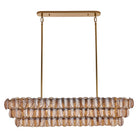 Kalco - 524661PWB - Nine Light Linear Pendant - Uroko - Polished Winter Brass