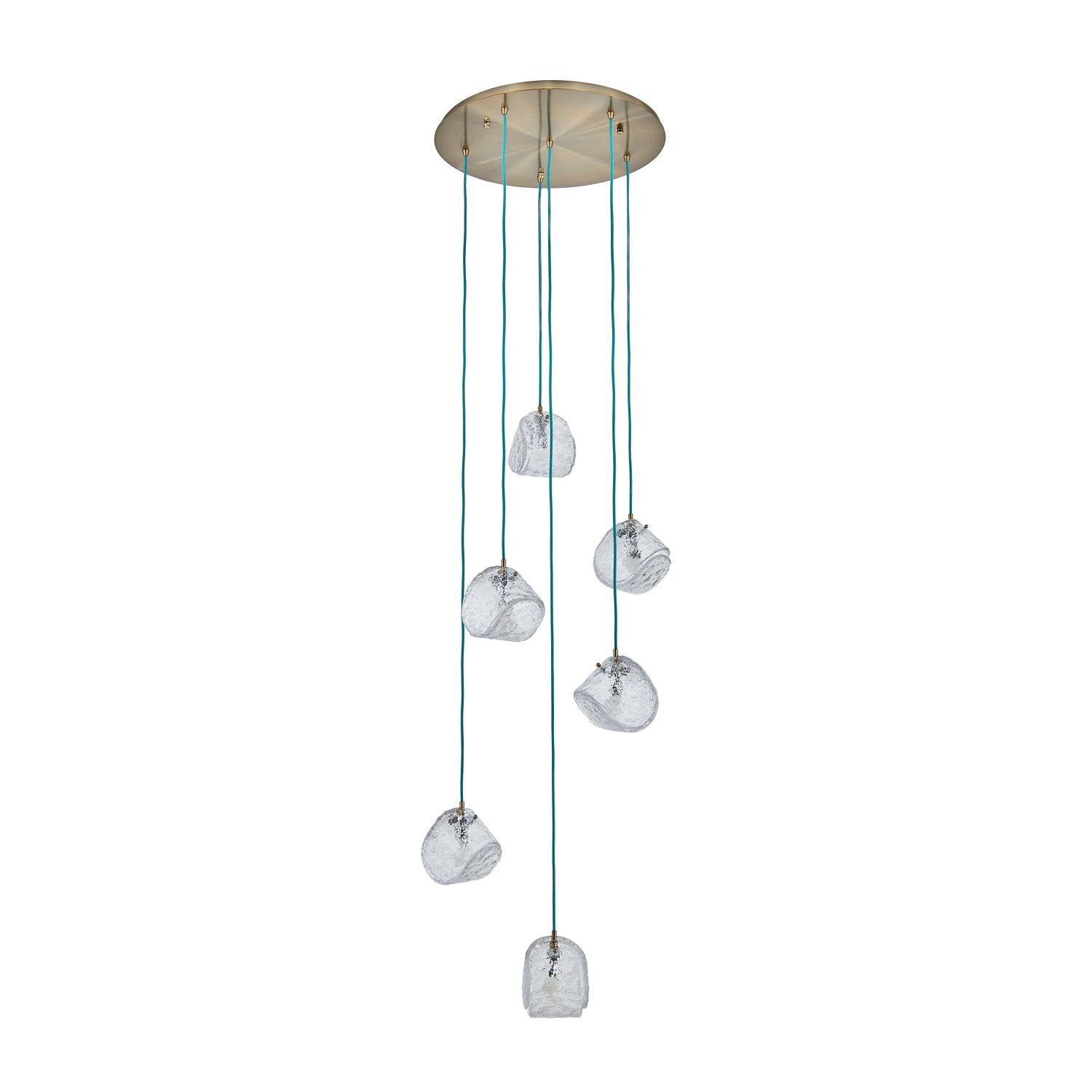 Kalco - 529552WB - Six Light Chandelier - Pallina - Winter Brass