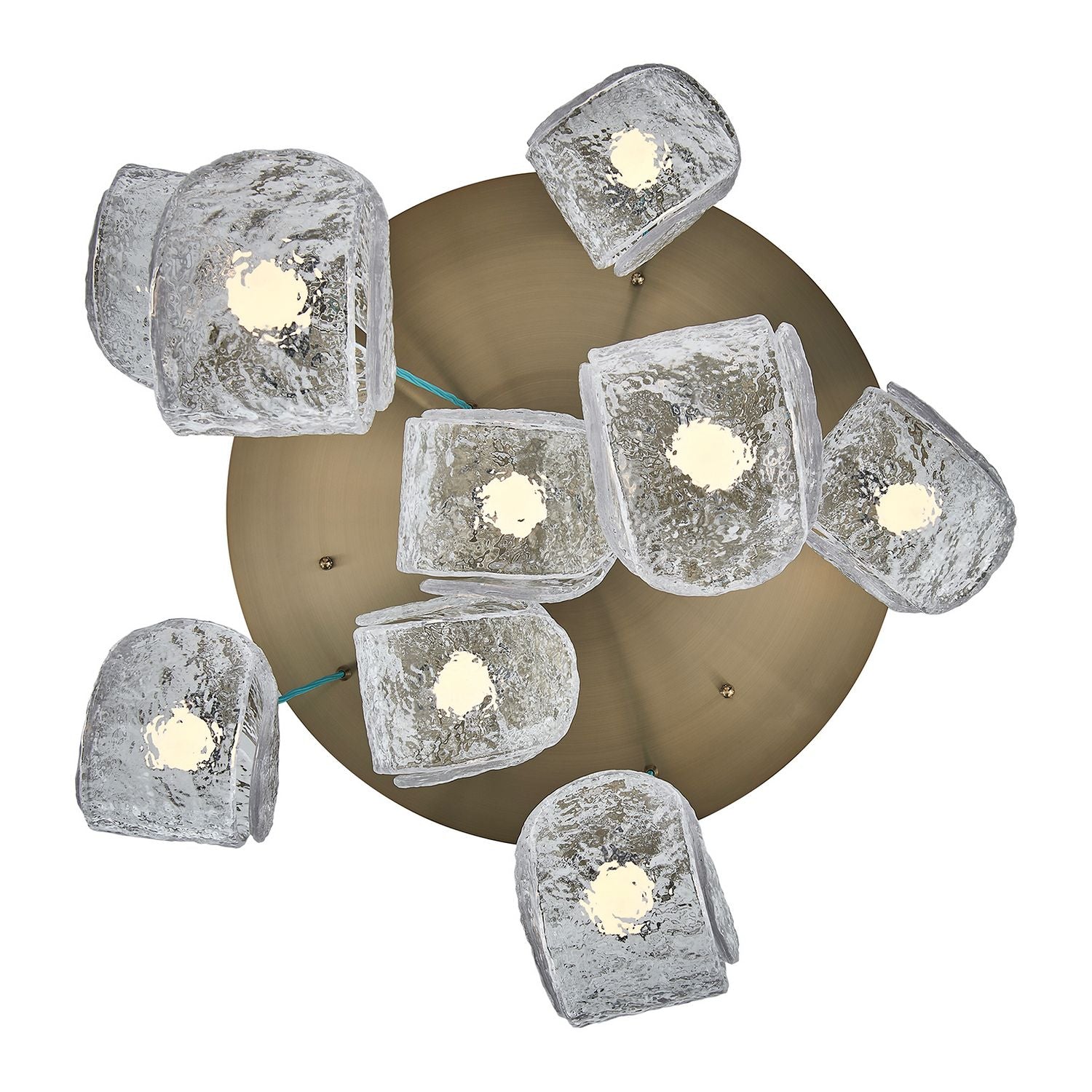 Kalco - 529553WB - Nine Light Chandelier - Pallina - Winter Brass