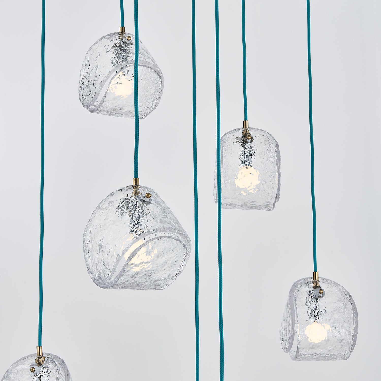 Kalco - 529553WB - Nine Light Chandelier - Pallina - Winter Brass