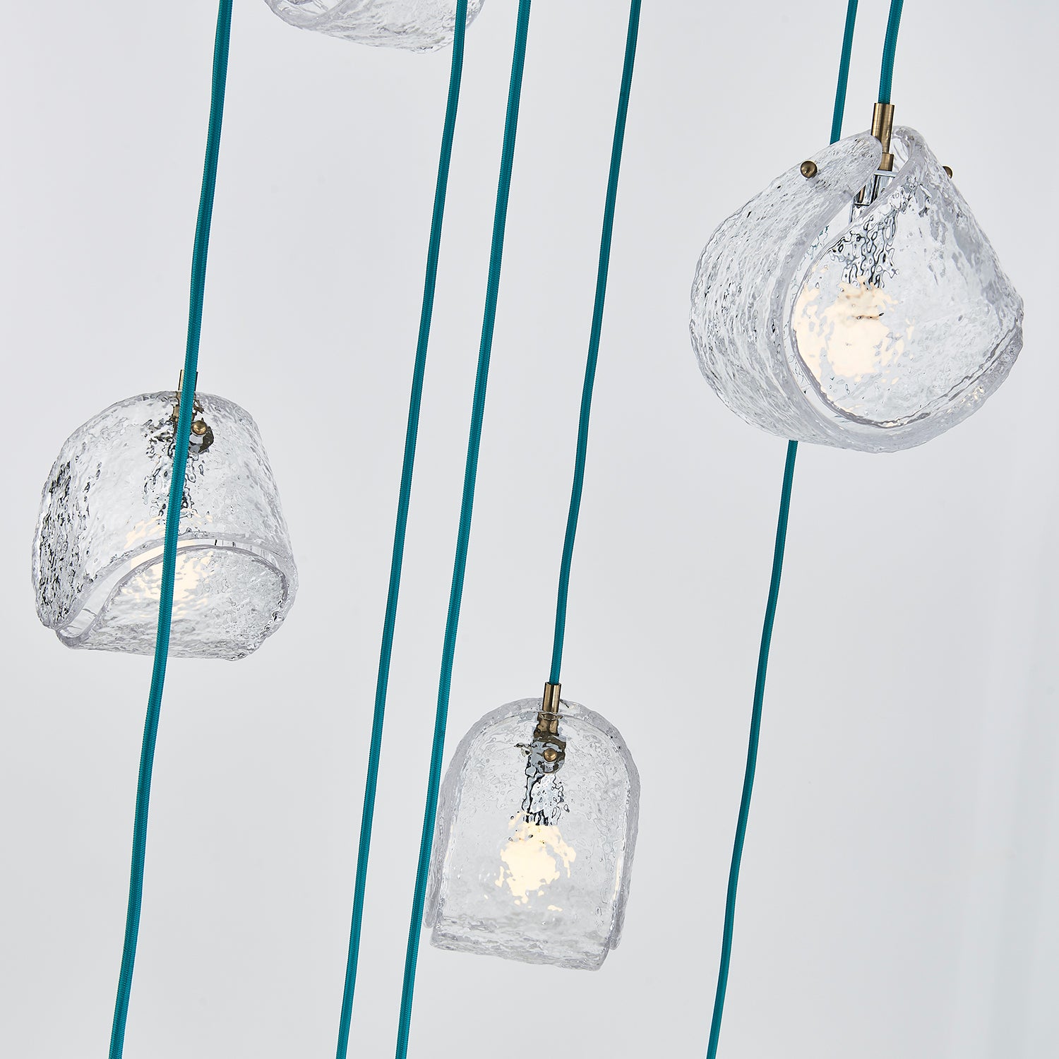 Kalco - 529553WB - Nine Light Chandelier - Pallina - Winter Brass