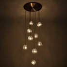 Kalco - 529553WB - Nine Light Chandelier - Pallina - Winter Brass