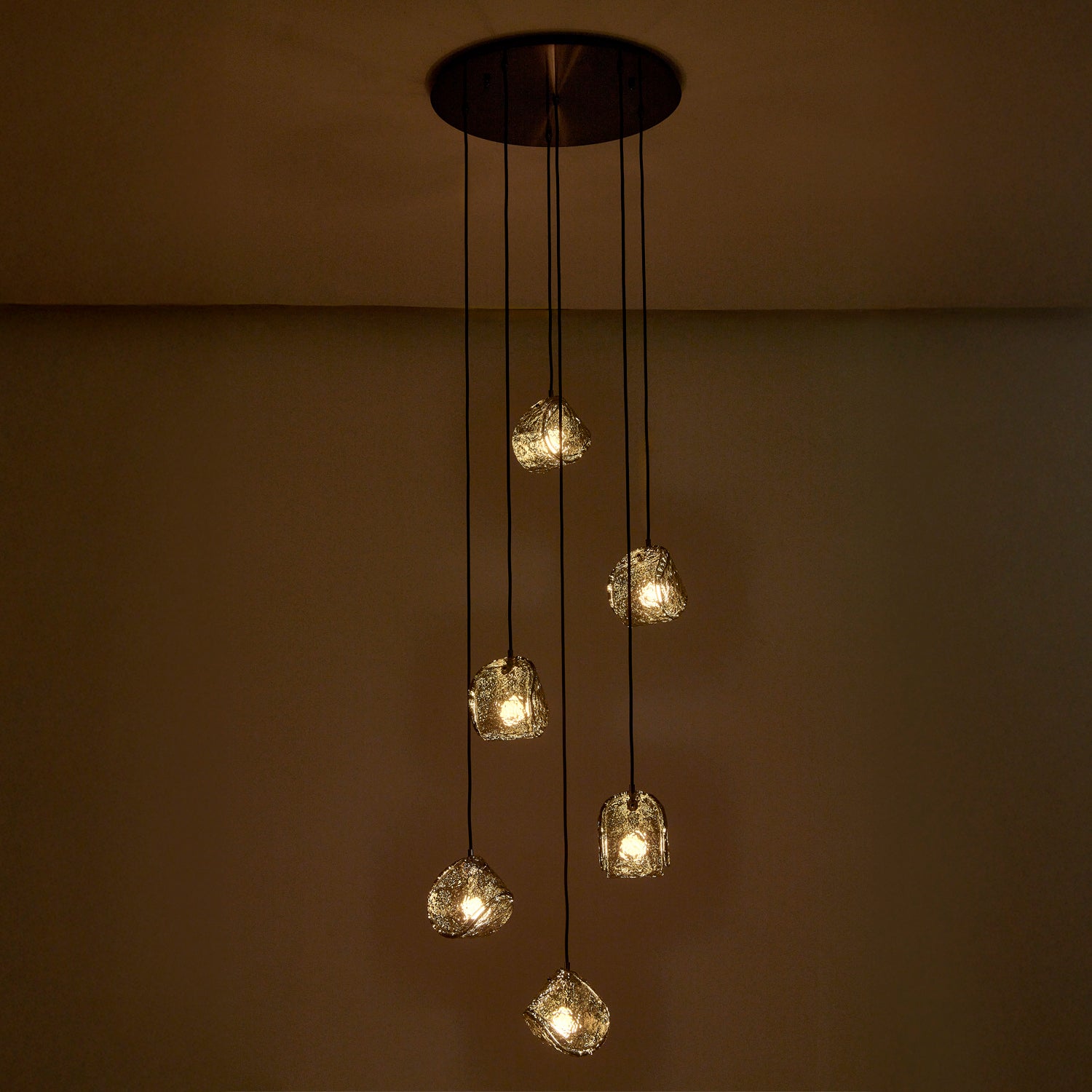 Kalco - 529552SBN - Six Light Chandelier - Pallina - Satin Black Nickel