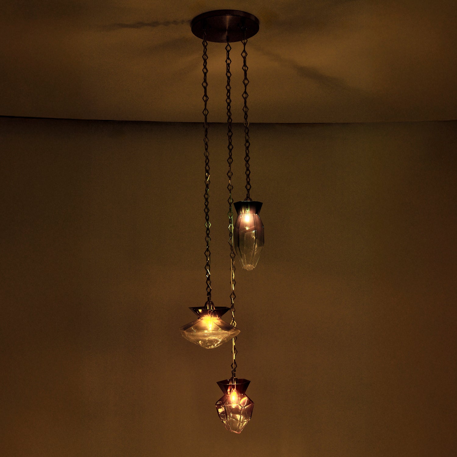 Kalco - 528351WB - Three Light Chandelier - Bolsa - Winter Brass