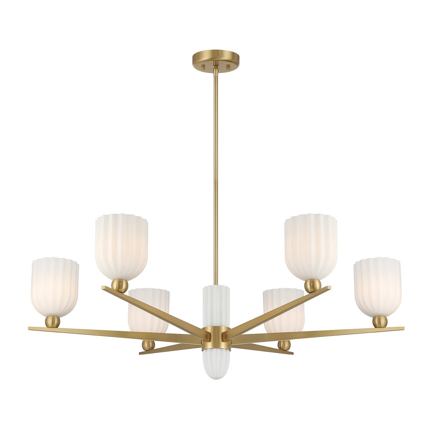 Savoy House - 1-1125-6-322 - Six Light Chandelier - Collier - Warm Brass