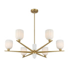 Savoy House - 1-1125-6-322 - Six Light Chandelier - Collier - Warm Brass