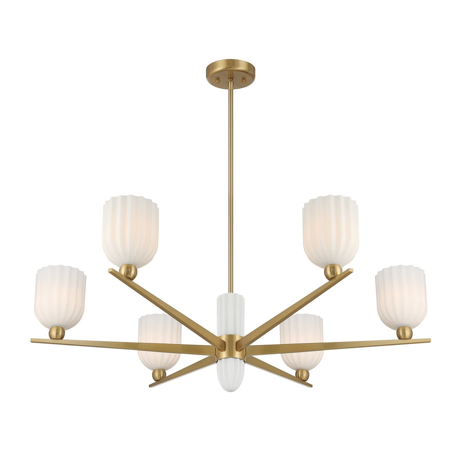 Savoy House - 1-1125-6-322 - Six Light Chandelier - Collier - Warm Brass