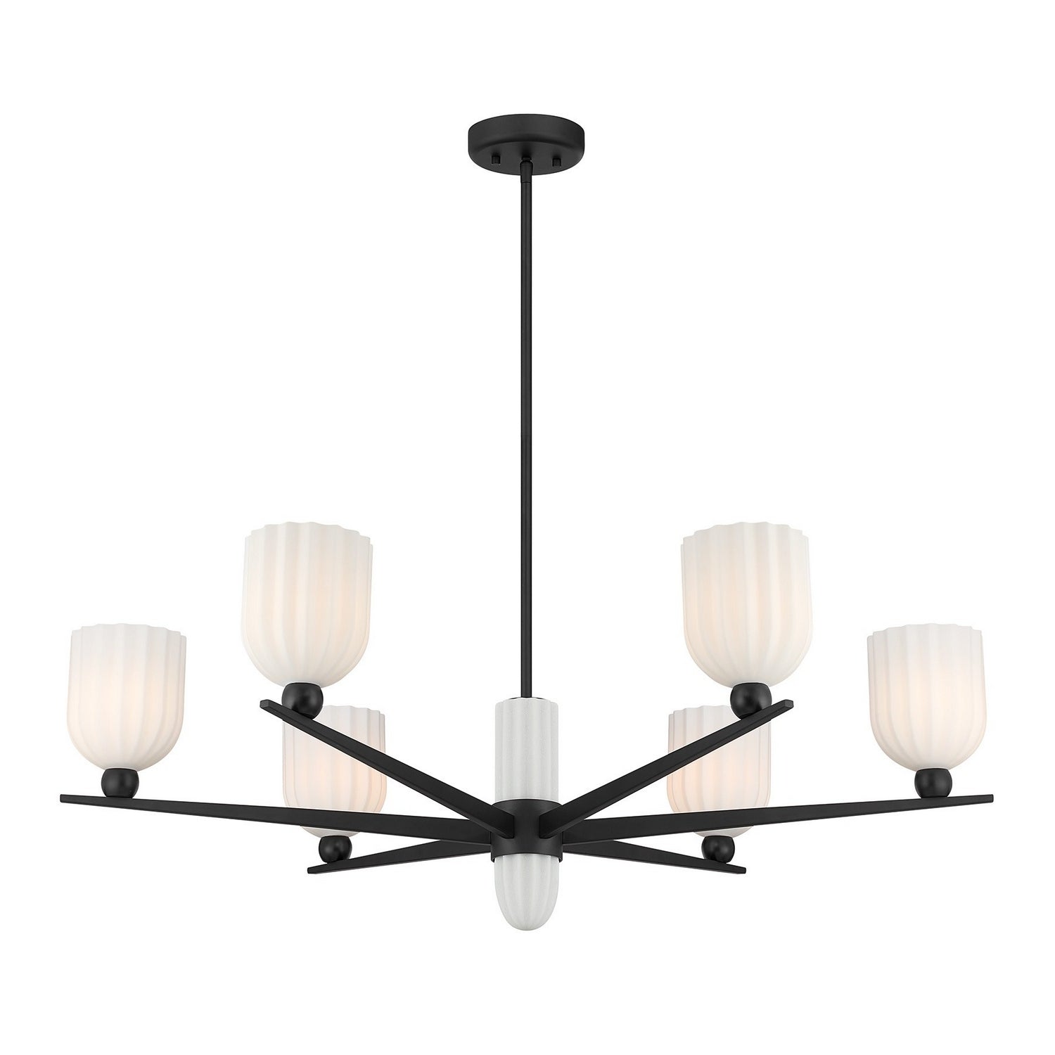 Savoy House - 1-1125-6-89 - Six Light Chandelier - Collier - Matte Black