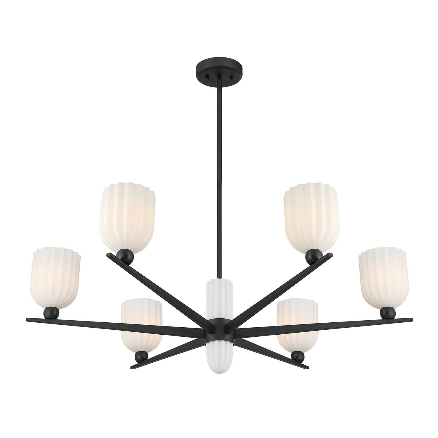 Savoy House - 1-1125-6-89 - Six Light Chandelier - Collier - Matte Black