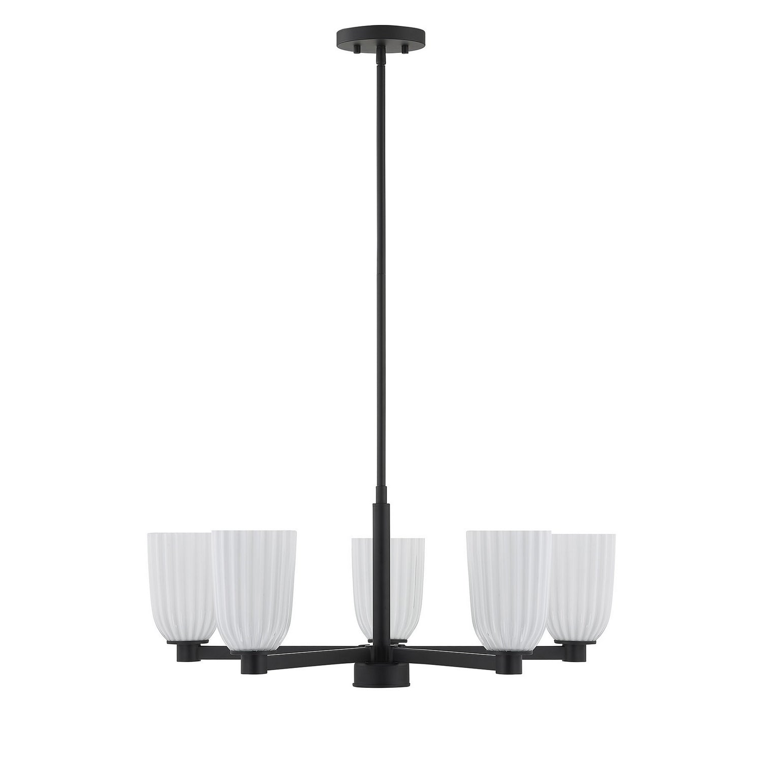 Savoy House - 1-1246-5-89 - Five Light Chandelier - Baldwin - Matte Black