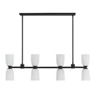 Savoy House - 1-1249-8-89 - Eight Light Linear Chandelier - Baldwin - Matte Black