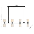 Savoy House - 1-1249-8-89 - Eight Light Linear Chandelier - Baldwin - Matte Black