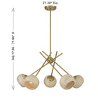 Savoy House - 1-2968-5-322 - Five Light Chandelier - Jasper - Warm Brass
