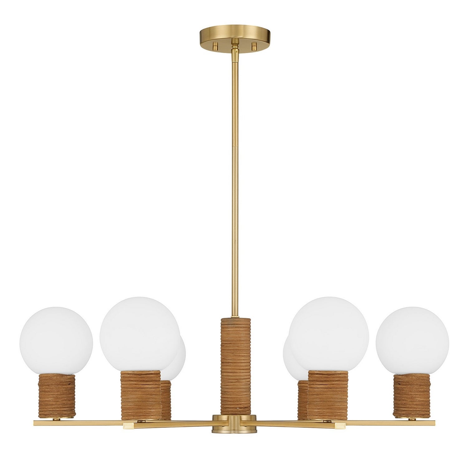 Savoy House - 1-4080-6-322 - Six Light Chandelier - Jarrell - Warm Brass