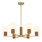 Savoy House - 1-4080-6-322 - Six Light Chandelier - Jarrell - Warm Brass