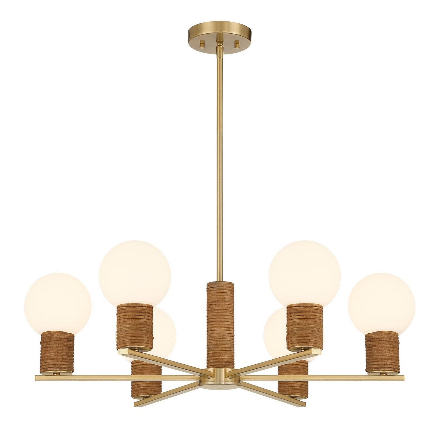 Savoy House - 1-4080-6-322 - Six Light Chandelier - Jarrell - Warm Brass