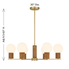Savoy House - 1-4080-6-322 - Six Light Chandelier - Jarrell - Warm Brass