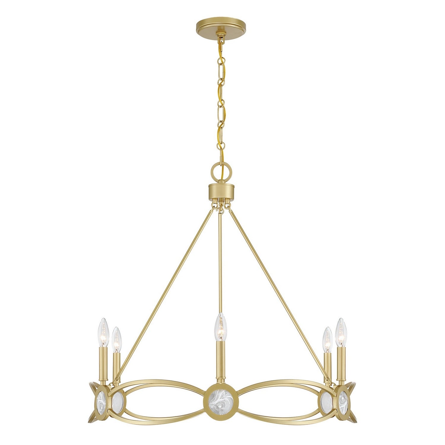 Savoy House - 1-4101-6-328 - Six Light Chandelier - Minette - Spun Gold