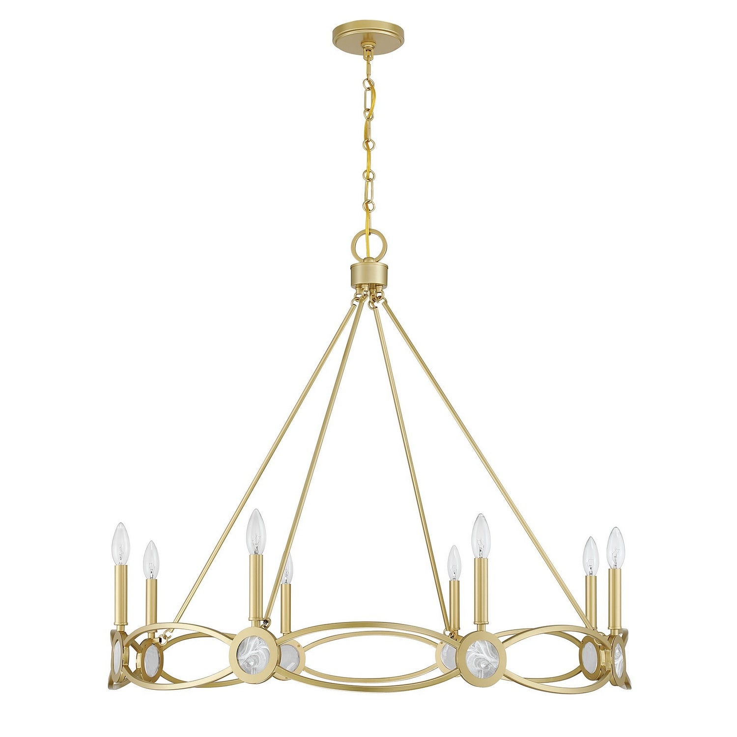 Savoy House - 1-4102-8-328 - Eight Light Chandelier - Minette - Spun Gold