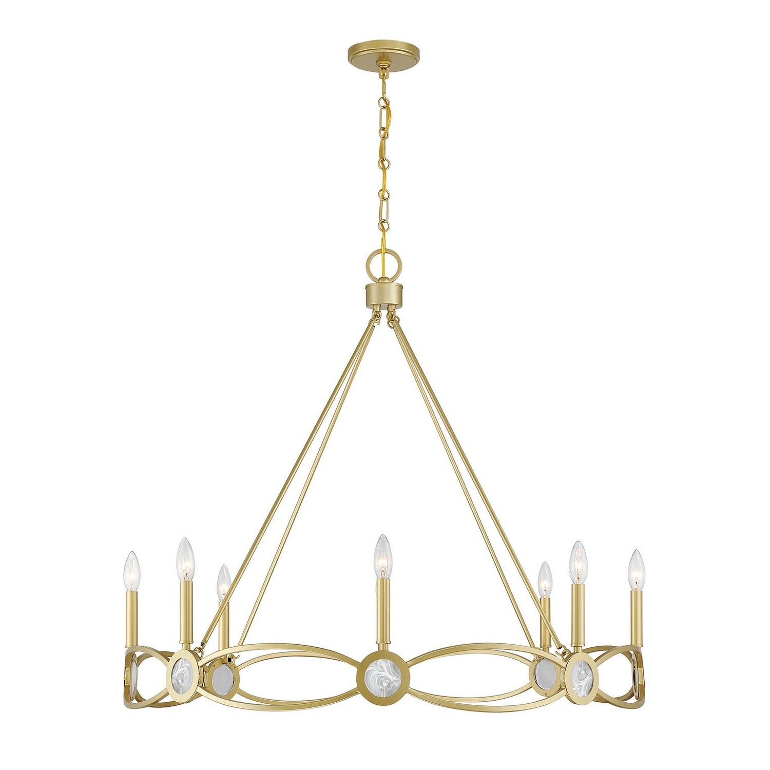 Savoy House - 1-4102-8-328 - Eight Light Chandelier - Minette - Spun Gold