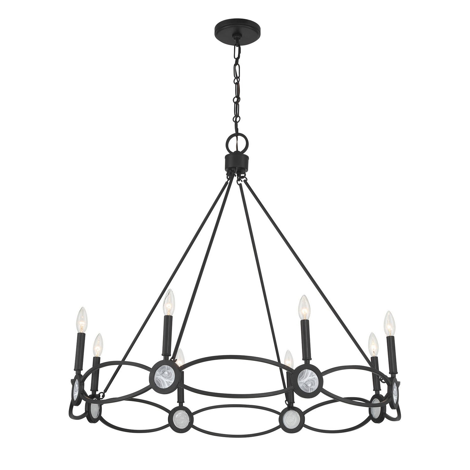 Savoy House - 1-4102-8-89 - Eight Light Chandelier - Minette - Matte Black