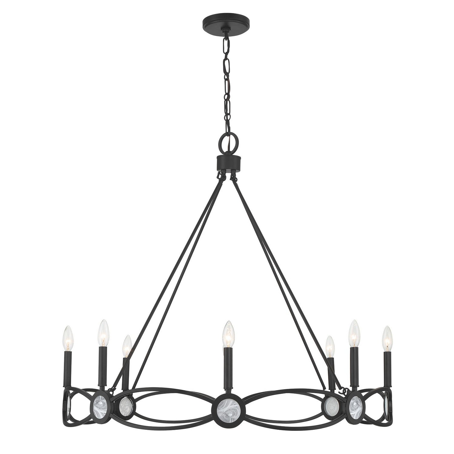 Savoy House - 1-4102-8-89 - Eight Light Chandelier - Minette - Matte Black