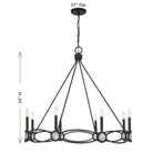 Savoy House - 1-4102-8-89 - Eight Light Chandelier - Minette - Matte Black
