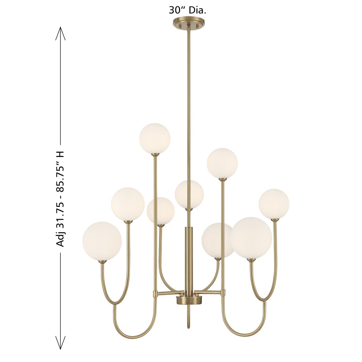 Savoy House - 1-5980-9-127 - Nine Light Chandelier - Chester - Noble Brass