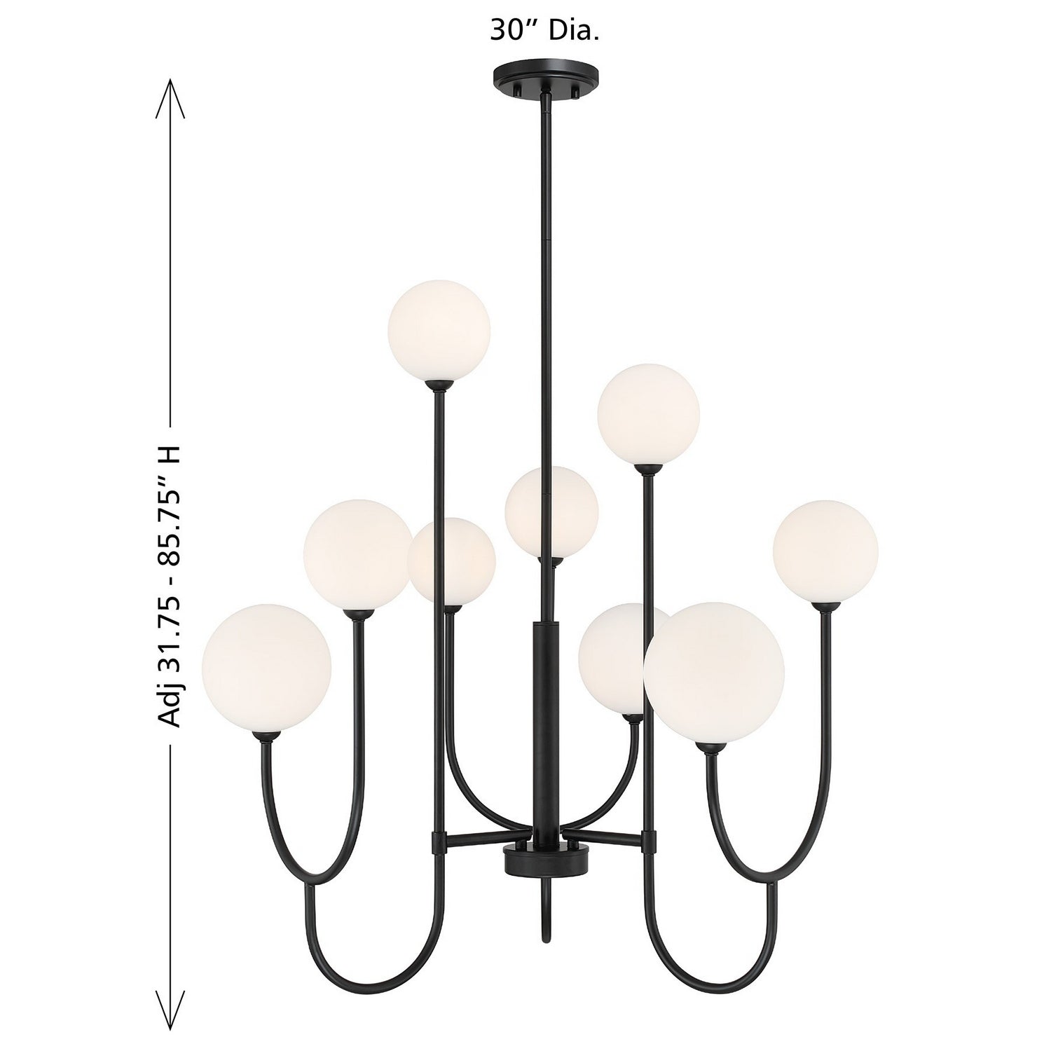 Savoy House - 1-5980-9-89 - Nine Light Chandelier - Chester - Matte Black