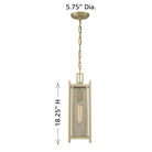 Savoy House - 5-3806-344 - One Light Outdoor Hanging Lantern - Jacobs - Serene Brass