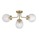 Savoy House - 6-3364-4-322 - Four Light Semi-Flush Mount - Coral - Warm Brass