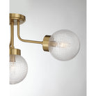 Savoy House - 6-3364-4-322 - Four Light Semi-Flush Mount - Coral - Warm Brass