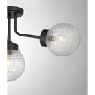 Savoy House - 6-3364-4-89 - Four Light Semi-Flush Mount - Coral - Matte Black