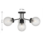 Savoy House - 6-3364-4-89 - Four Light Semi-Flush Mount - Coral - Matte Black