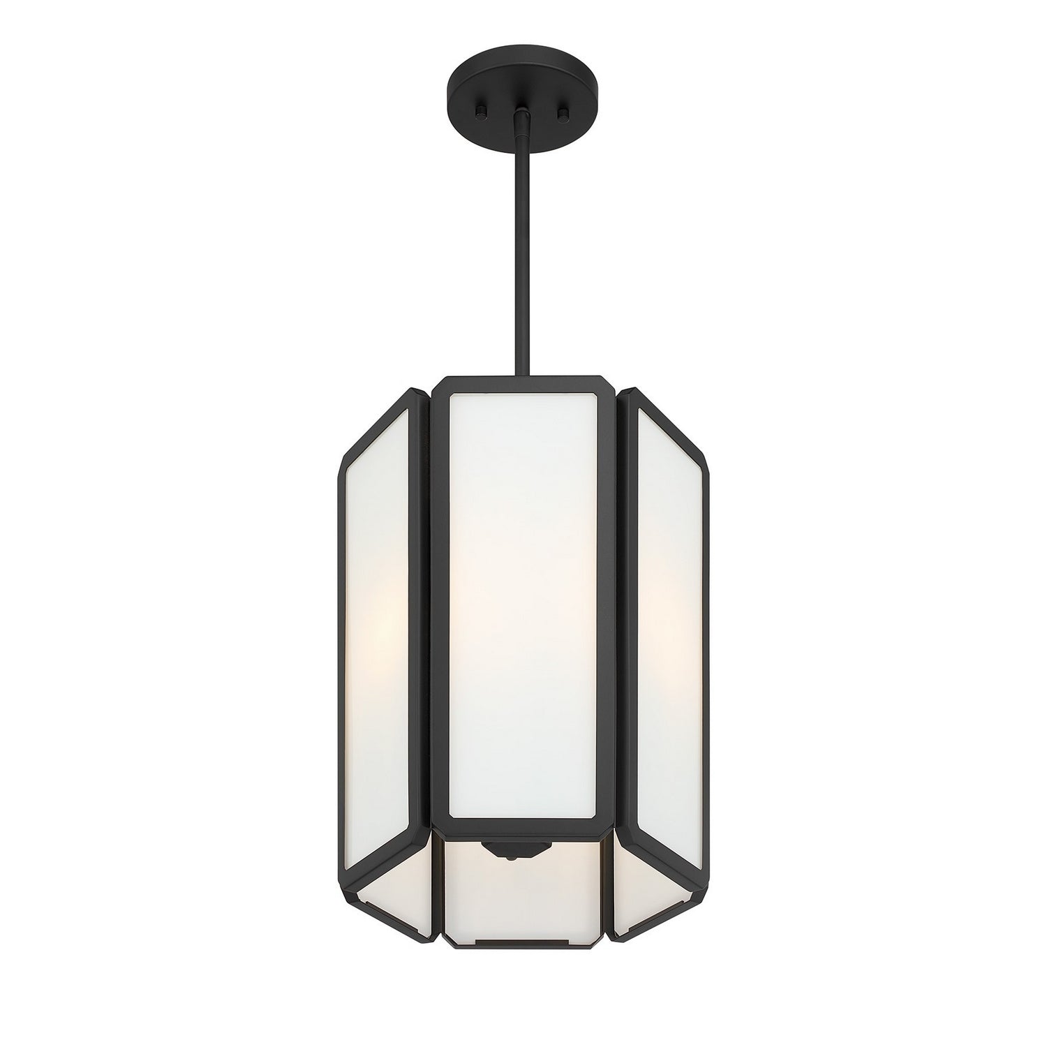 Savoy House - 7-1700-3-89 - Three Light Pendant - Leeds - Matte Black