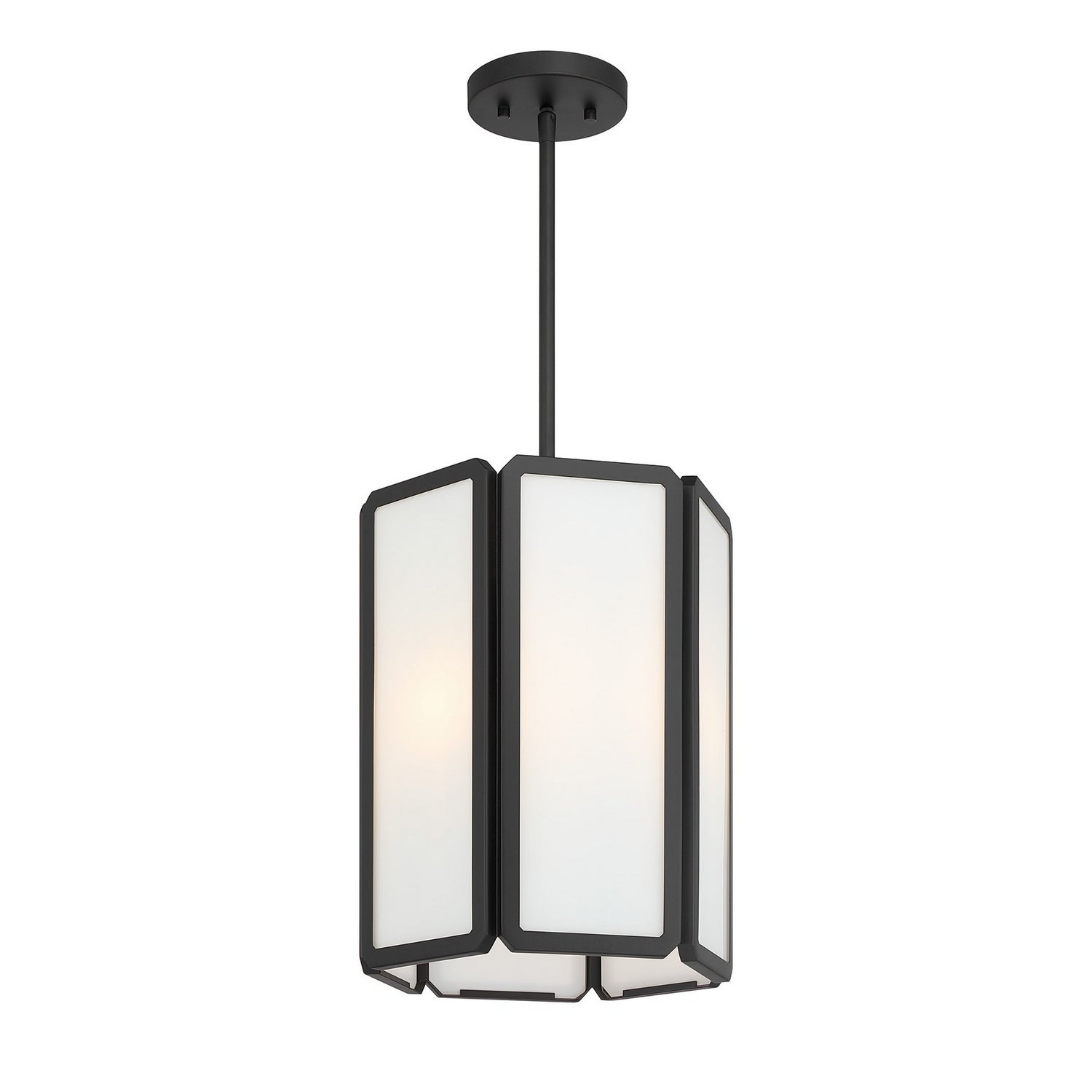 Savoy House - 7-1700-3-89 - Three Light Pendant - Leeds - Matte Black