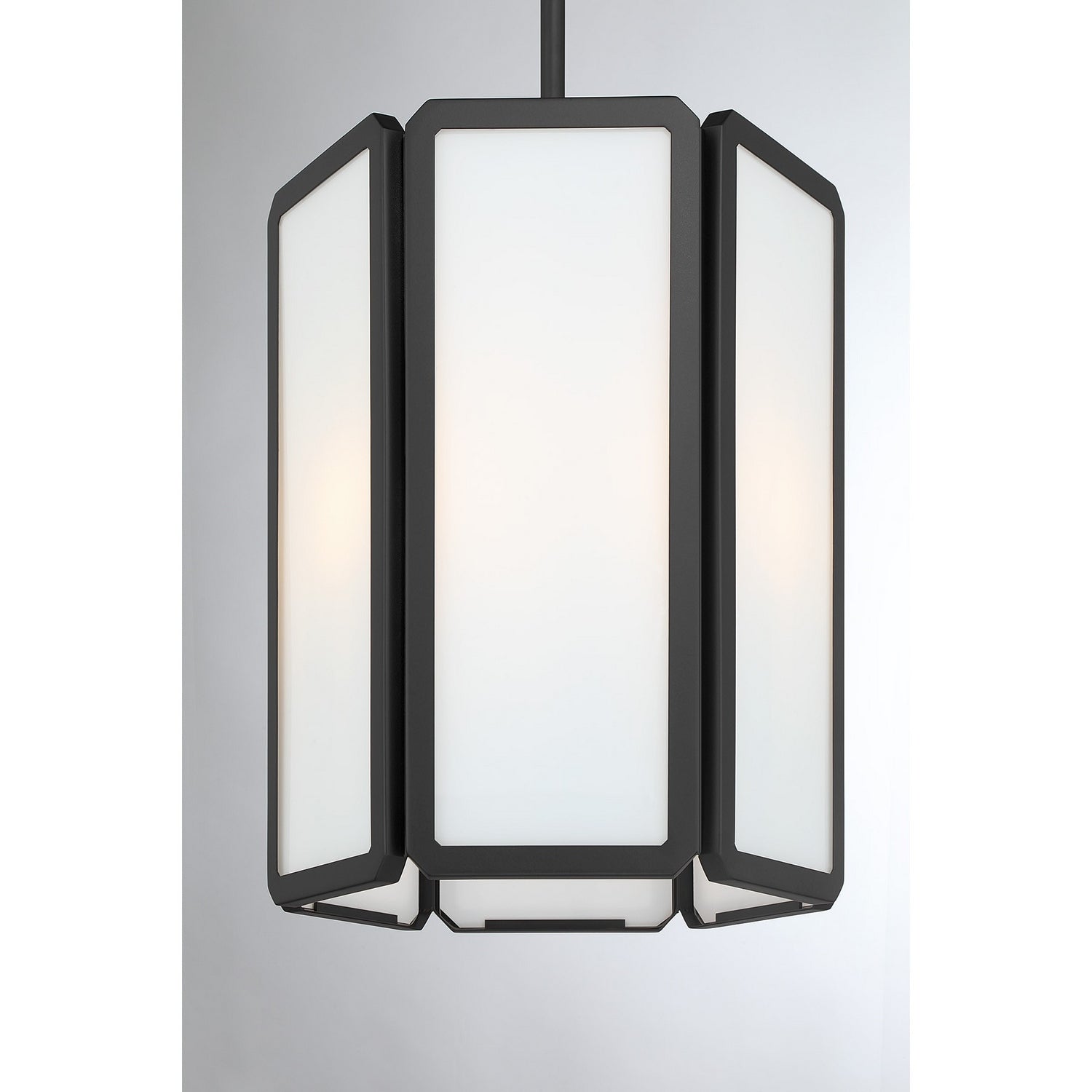 Savoy House - 7-1700-3-89 - Three Light Pendant - Leeds - Matte Black