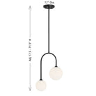 Savoy House - 7-5981-2-89 - Two Light Pendant - Chester - Matte Black