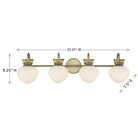 Savoy House - 8-1028-4-127 - Four Light Bathroom Vanity - Melbourne - Noble Brass