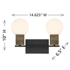Savoy House - 8-4081-2-BK - Two Light Bathroom Vanity - Jarrell - Matte Black